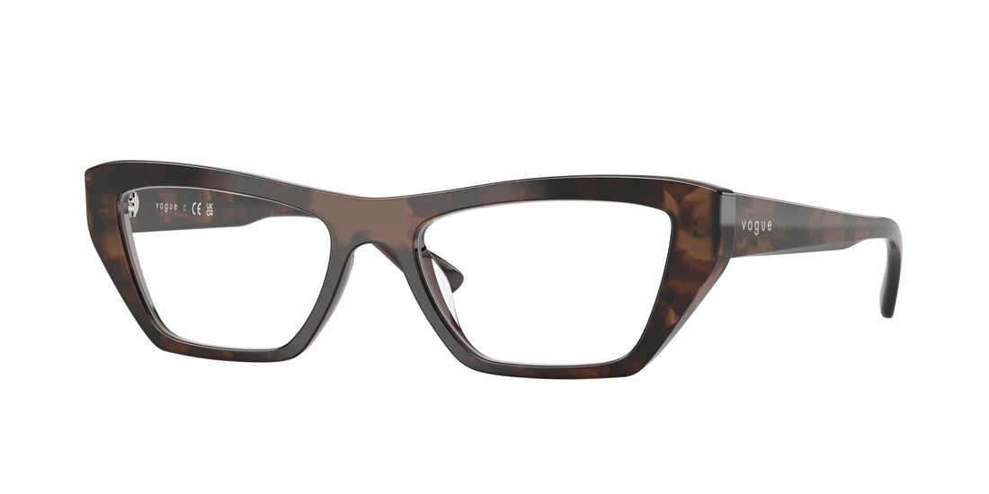 Prescription glasses vogue eyewear vo5701u 3279 marron cat eye femenino size 51mm - Main view