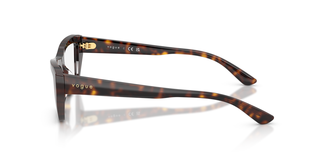 Prescription glasses vogue eyewear vo5701u w656 marron cat eye femenino size 53mm - Detailed view