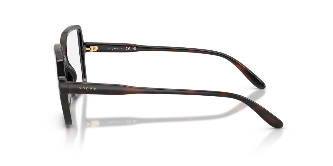 Lunettes de vue vogue eyewear vo5702 2386 marron square femenino taille 53mm - Vue détaillée