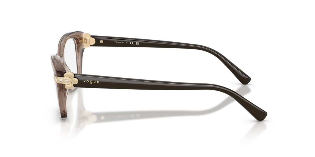 Lunettes de vue vogue eyewear vo5704b 2940 marron cat eye femenino taille 52mm - Vue détaillée