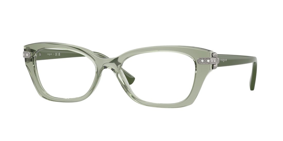 Lunettes de vue vogue eyewear vo5704b 3022 verde cat eye femenino taille 52mm - Vue principale