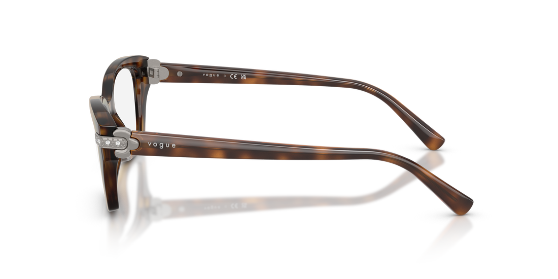 Lunettes de vue vogue eyewear vo5704b w656 marron cat eye femenino taille 52mm - Vue détaillée