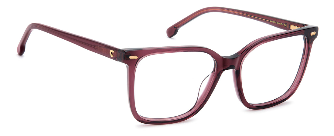 Briller carrera 3011 8cq rojo rectangular femenino størrelse 53mm - Detaljeret visning