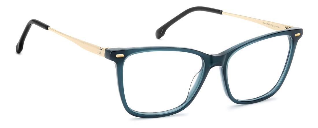 Briller carrera 3024 zi9 verde rectangular femenino størrelse 54mm - Detaljeret visning