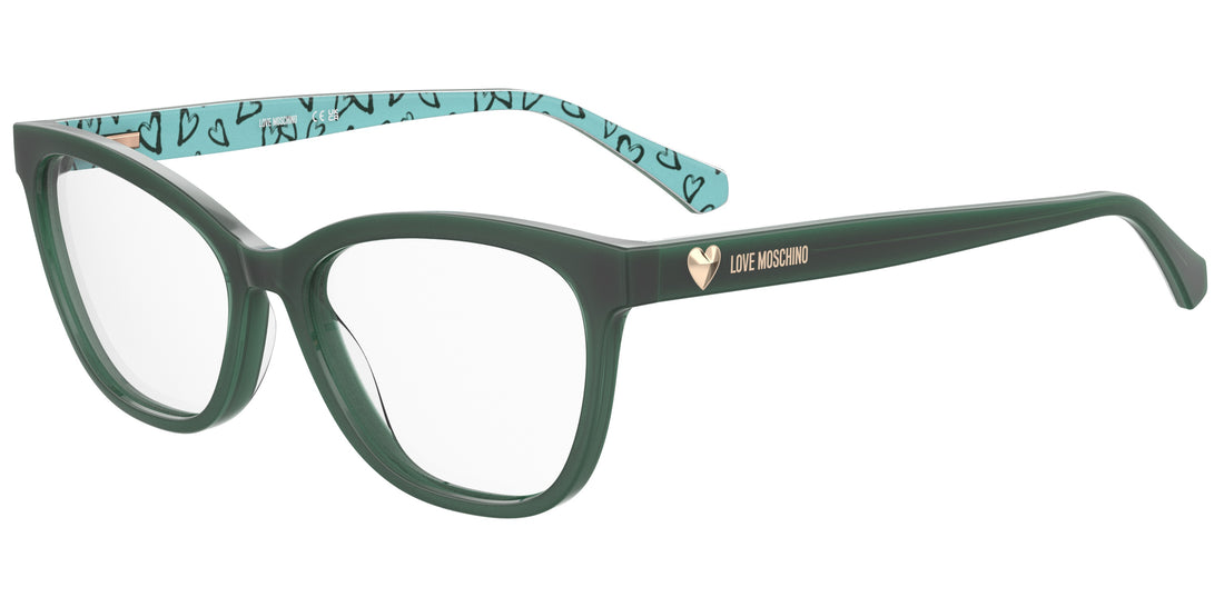 Brillen moschino love mol639 6ho verde rectangular femenino größe 54mm - Hauptansicht