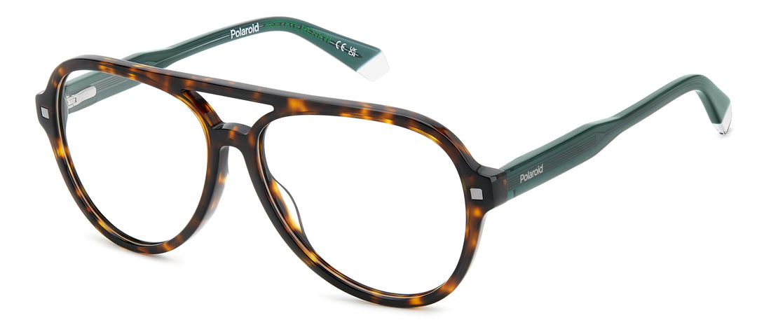 Occhiali da vista polaroid pld d540 086 havana pilot unisex taglia 57mm - Vista principale