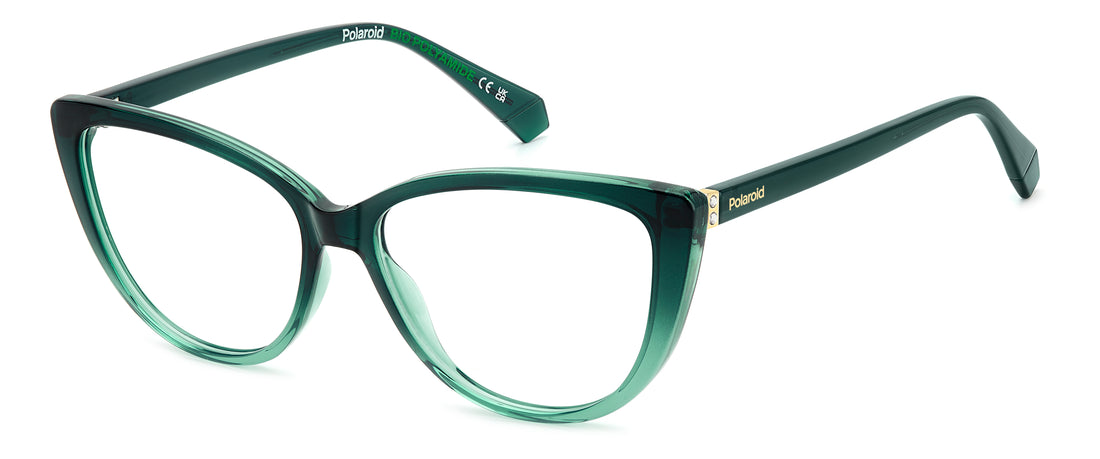 Occhiali da vista polaroid pld d543 1ed verde cat eye femenino taglia 56mm - Vista principale
