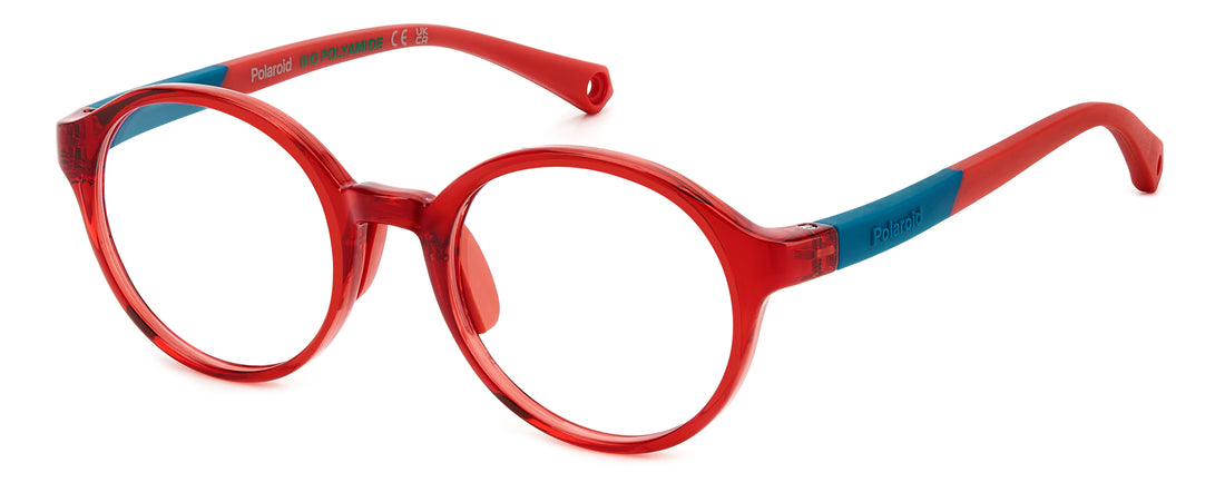Occhiali da vista polaroid kids pld d841 c9a rojo round infantil taglia 43mm - Vista principale