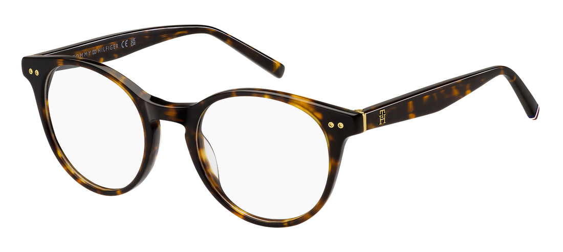 Óculos graduados tommy hilfiger th 2161 086 havana pantos femenino tamanho 49mm - Vista principal
