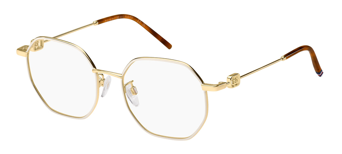 Brillen tommy hilfiger th 2168/f vvp dorado rectangular geometrical femenino größe 53mm - Hauptansicht
