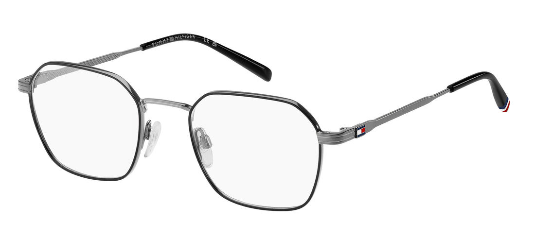 Óculos graduados tommy hilfiger th 2134 ti7 negro rectangular geometrical masculino tamanho 51mm - Vista principal