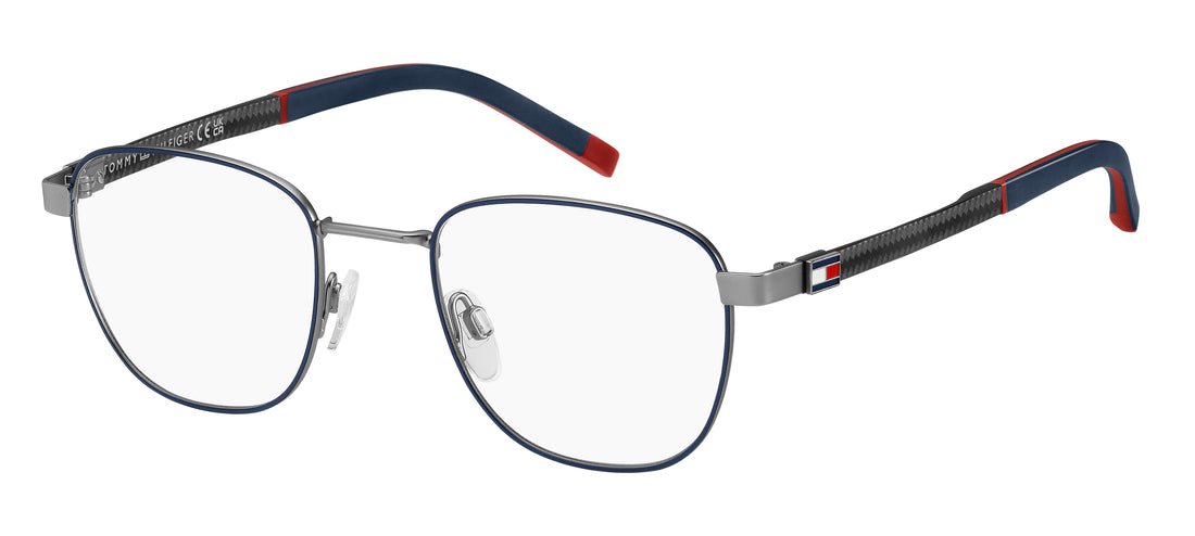Óculos graduados tommy hilfiger th 2140 ku0 rutenio rectangular masculino tamanho 48mm - Vista principal