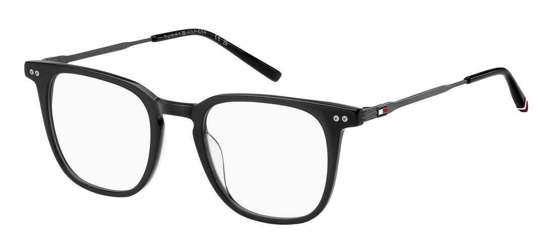 Óculos graduados tommy hilfiger th 2137 807 negro rectangular masculino tamanho 50mm - Vista principal