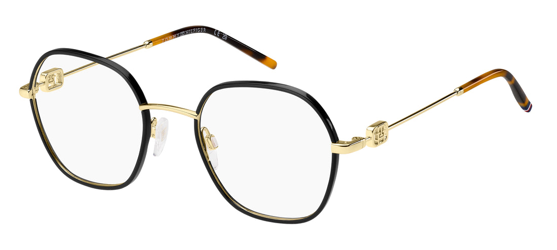 Óculos graduados tommy hilfiger th 2153 rhl dorado rectangular geometrical femenino tamanho 50mm - Vista principal