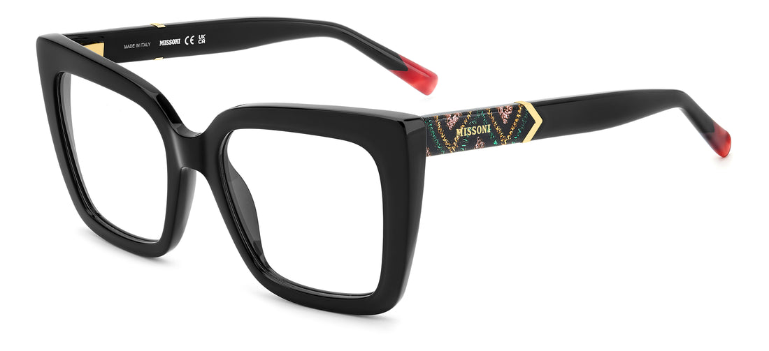 Lunettes de vue missoni mis 0189 807 negro rectangular femenino taille 53mm - Vue principale
