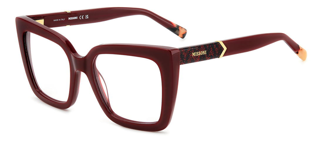 Lunettes de vue missoni mis 0189 lhf burdeos rectangular femenino taille 53mm - Vue principale