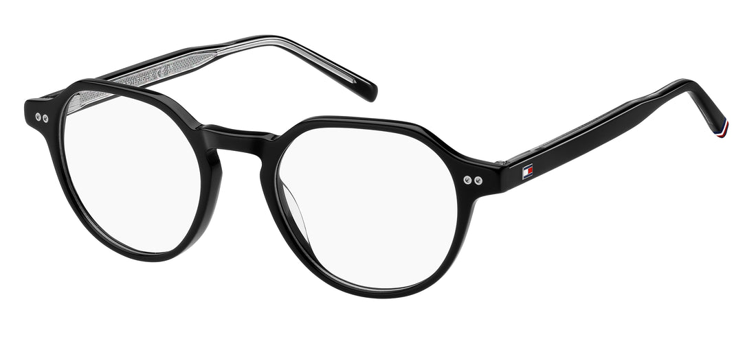 Occhiali da vista tommy hilfiger th 2128 807 negro round geometrical masculino taglia 50mm - Vista principale