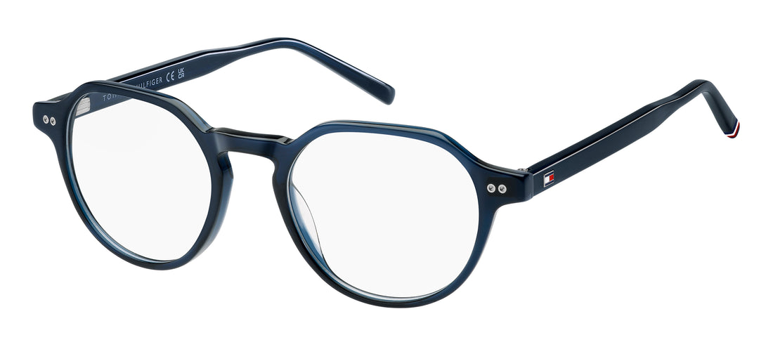 Occhiali da vista tommy hilfiger th 2128 pjp azul round geometrical masculino taglia 50mm - Vista principale