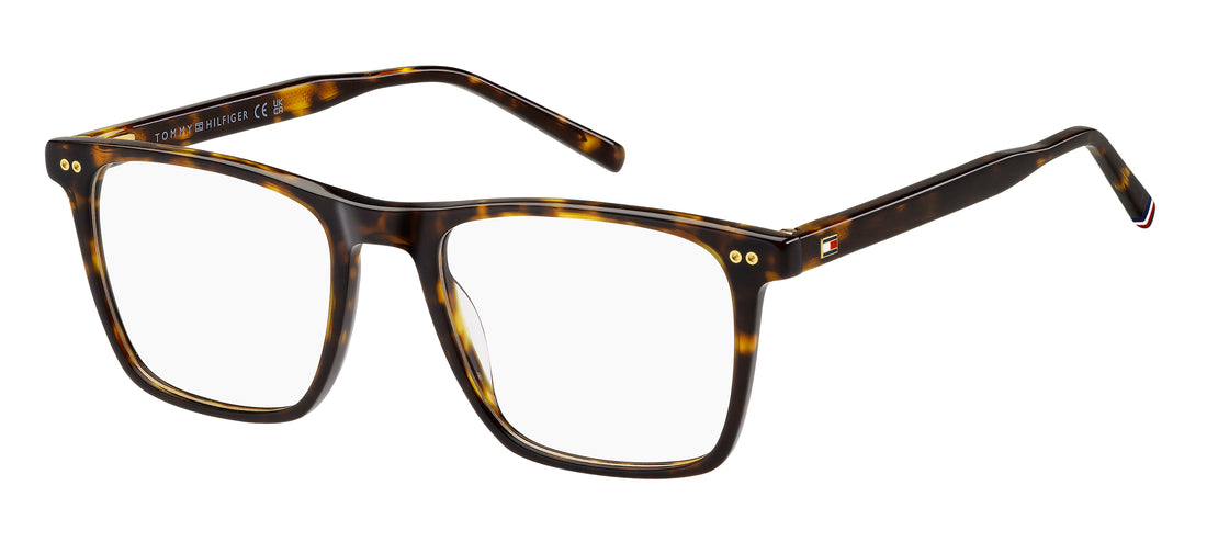 Óculos graduados tommy hilfiger th 2131 086 havana rectangular masculino tamanho 53mm - Vista principal