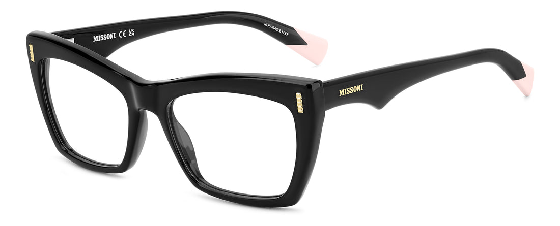 Lunettes de vue missoni mis 0207 807 negro rectangular femenino taille 53mm - Vue principale