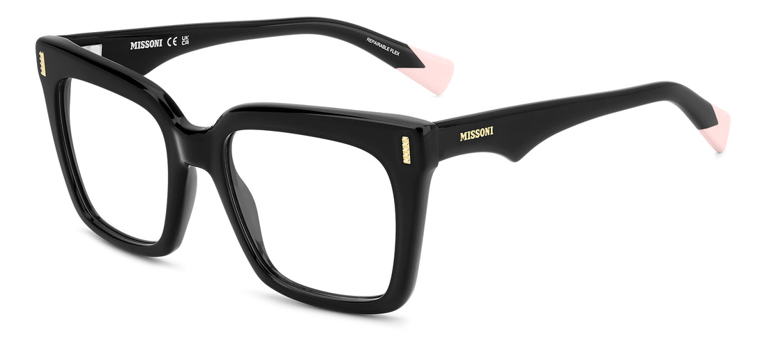 Lunettes de vue missoni mis 0208 807 negro rectangular femenino taille 52mm - Vue principale