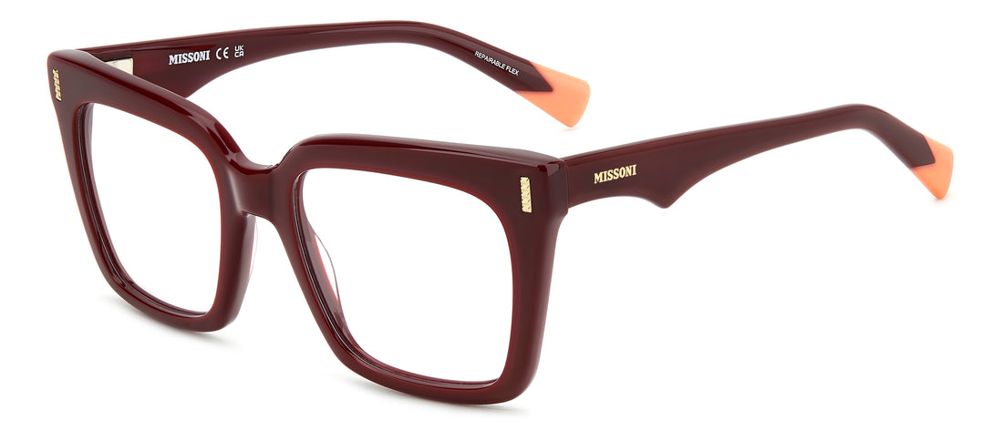 Lunettes de vue missoni mis 0208 lhf burdeos rectangular femenino taille 52mm - Vue principale