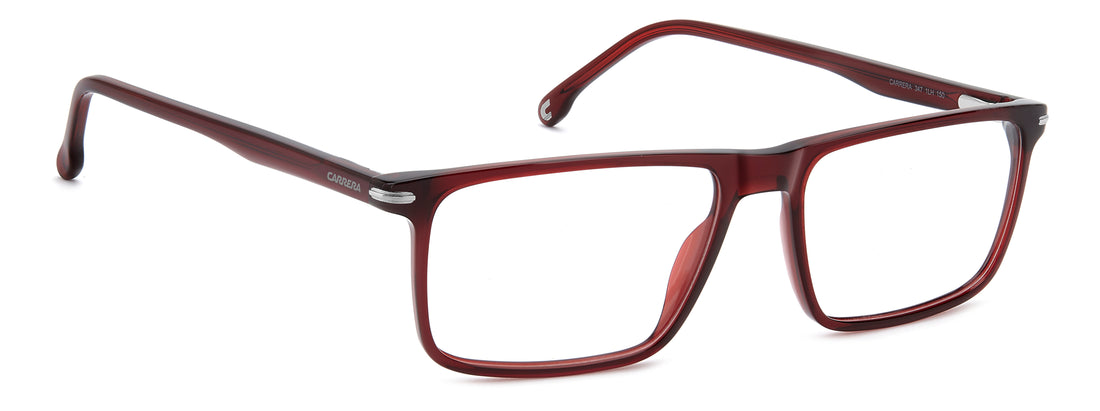 Briller carrera 347 1lh burdeos rectangular masculino størrelse 53mm - Detaljeret visning