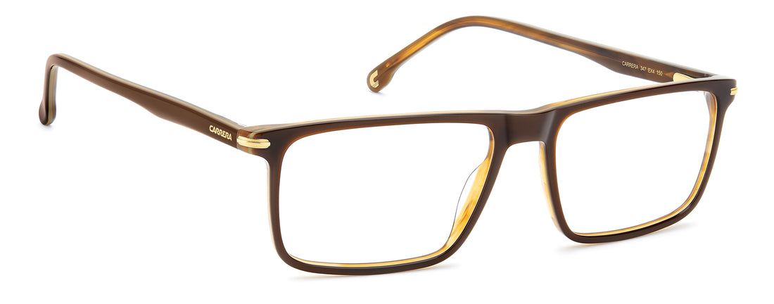 Briller carrera 347 ex4 marron rectangular masculino størrelse 55mm - Detaljeret visning
