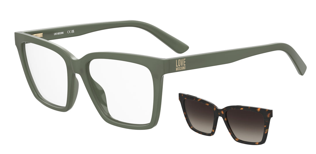 Óculos de sol moschino love mol661/c phw ha havana rectangular femenino tamanho 54mm - Vista principal