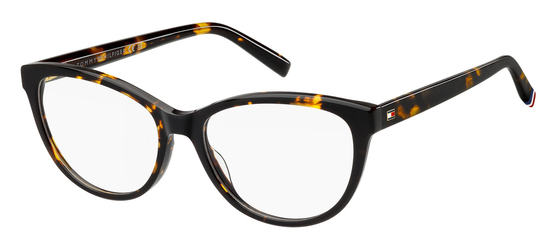Gafas graduadas tommy hilfiger th 2230 086 havana cat eye femenino talla 54mm - Vista principal