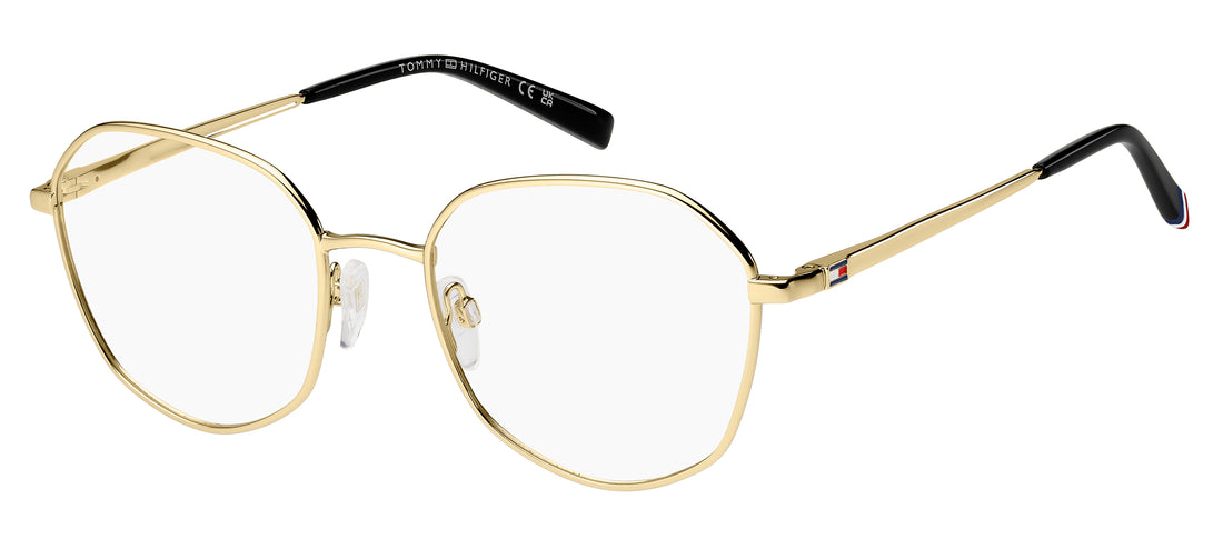 Gafas graduadas tommy hilfiger th 2221 j5g dorado round femenino talla 52mm - Vista principal
