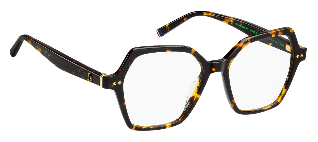 Occhiali da vista tommy hilfiger th 2216 086 havana butterfly femenino taglia 51mm - Vista dettagliata