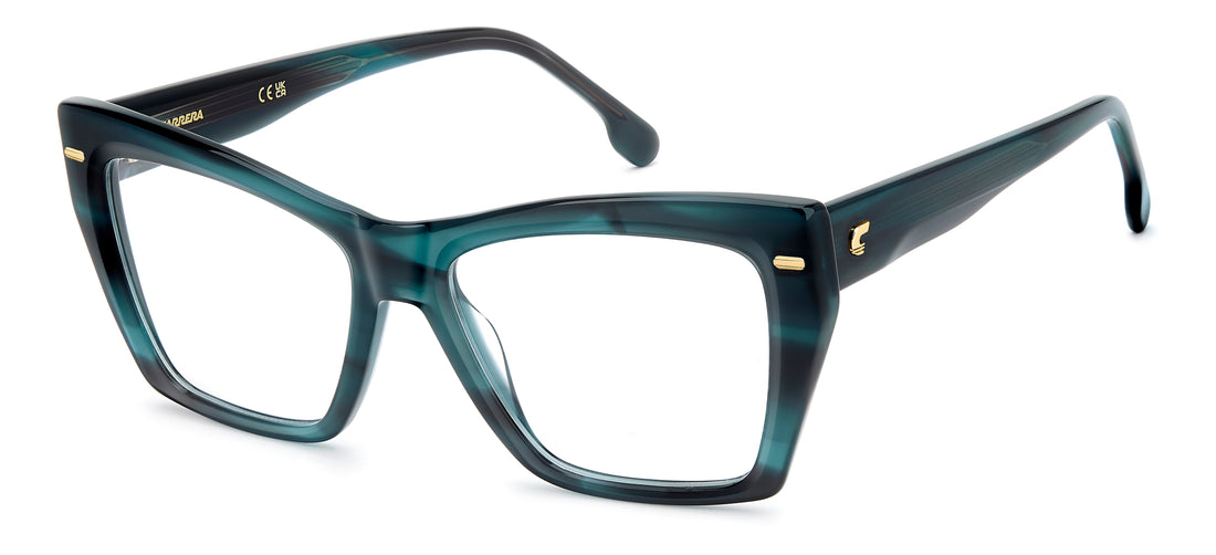 Briller carrera 3064 6ak verde rectangular femenino størrelse 55mm - Hovedvisning
