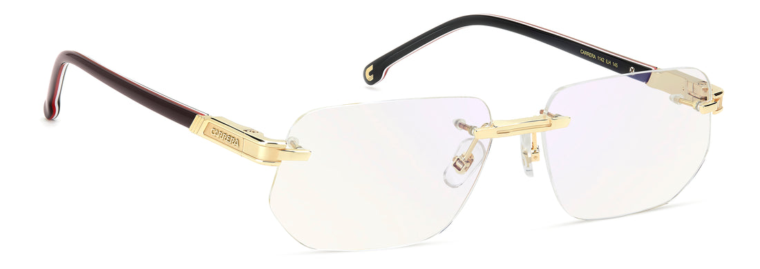 Briller carrera 1142 1lh 2y burdeos rectangular masculino størrelse 57mm - Detaljeret visning