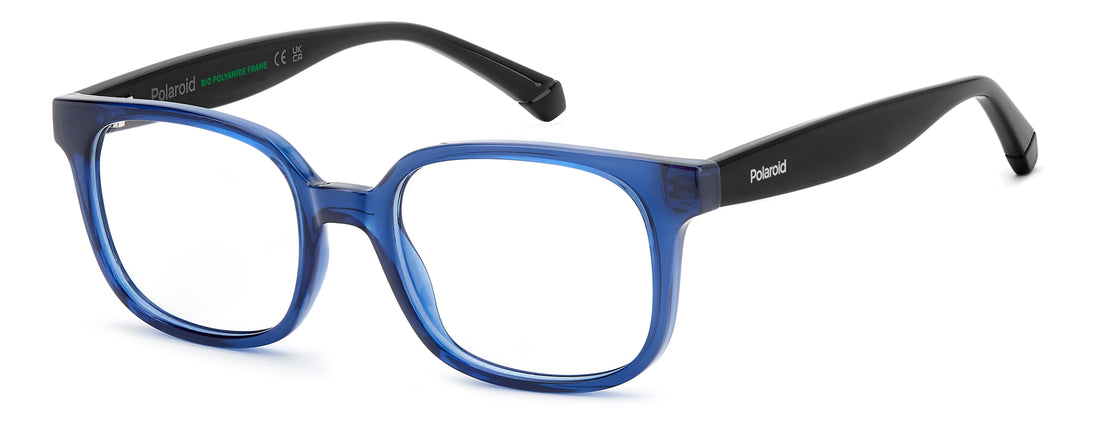 Briller polaroid kids pld d846 9n7 azul square infantil størrelse 44mm - Hovedvisning