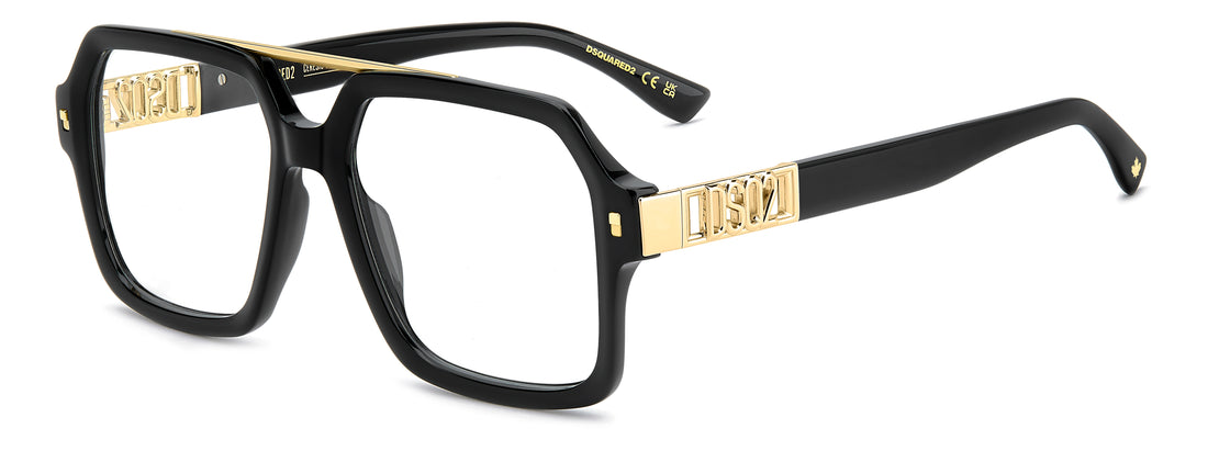 Occhiali da vista dsquared2 d2 0174 2m2 negro rectangular masculino taglia 55mm - Vista principale