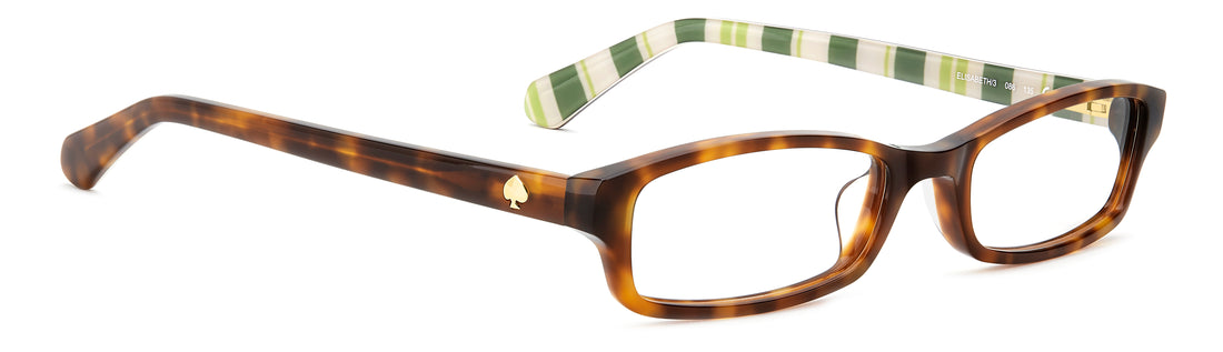 Gafas graduadas kate spade elisabeth/3 086 havana rectangular femenino talla 49mm - Vista de detalle