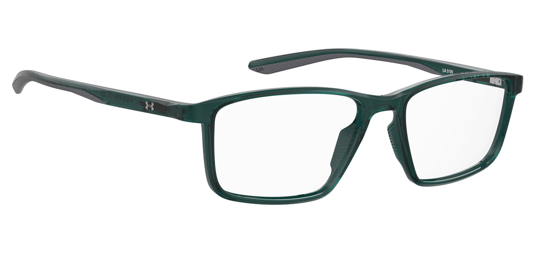 Prescription glasses under armour ua 5109 8yw verde rectangular masculino size 55mm - Detailed view