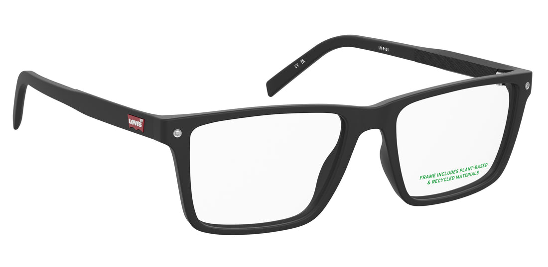 Occhiali da vista levis lv 5101 003 negro rectangular masculino taglia 54mm - Vista dettagliata