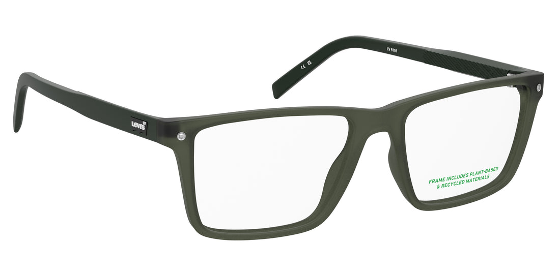 Occhiali da vista levis lv 5101 dld verde rectangular masculino taglia 54mm - Vista dettagliata