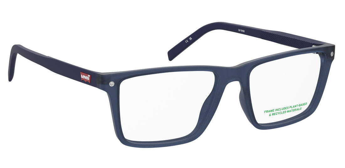 Occhiali da vista levis lv 5101 fll azul rectangular masculino taglia 54mm - Vista dettagliata