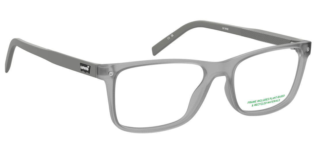 Occhiali da vista levis lv 5102 fre grey rectangular masculino taglia 56mm - Vista dettagliata