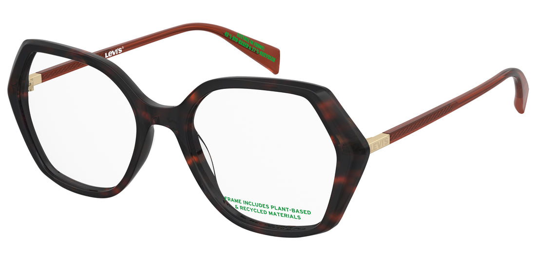 Occhiali da vista levis lv 1105 086 havana rectangular femenino taglia 53mm - Vista principale