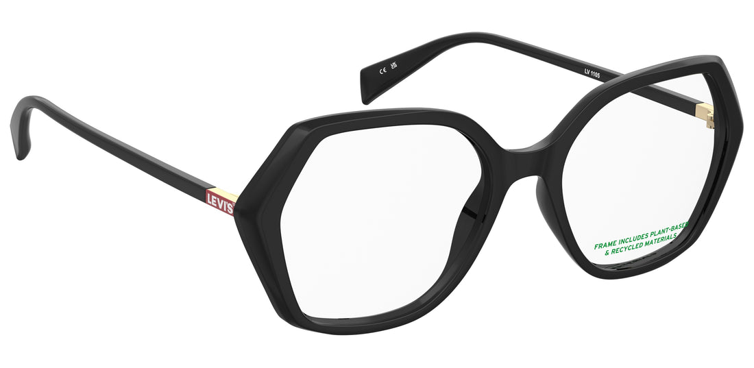 Occhiali da vista levis lv 1105 807 negro rectangular femenino taglia 53mm - Vista dettagliata