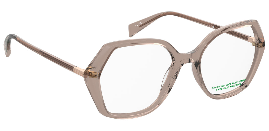 Occhiali da vista levis lv 1105 fwm beige rectangular femenino taglia 53mm - Vista dettagliata