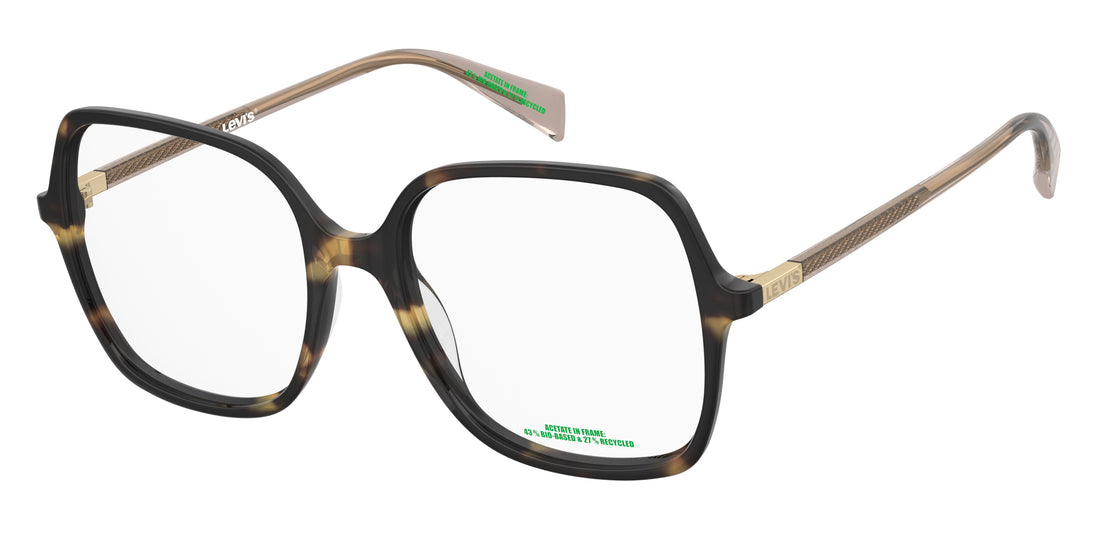 Occhiali da vista levis lv 1107 086 havana square femenino taglia 53mm - Vista principale