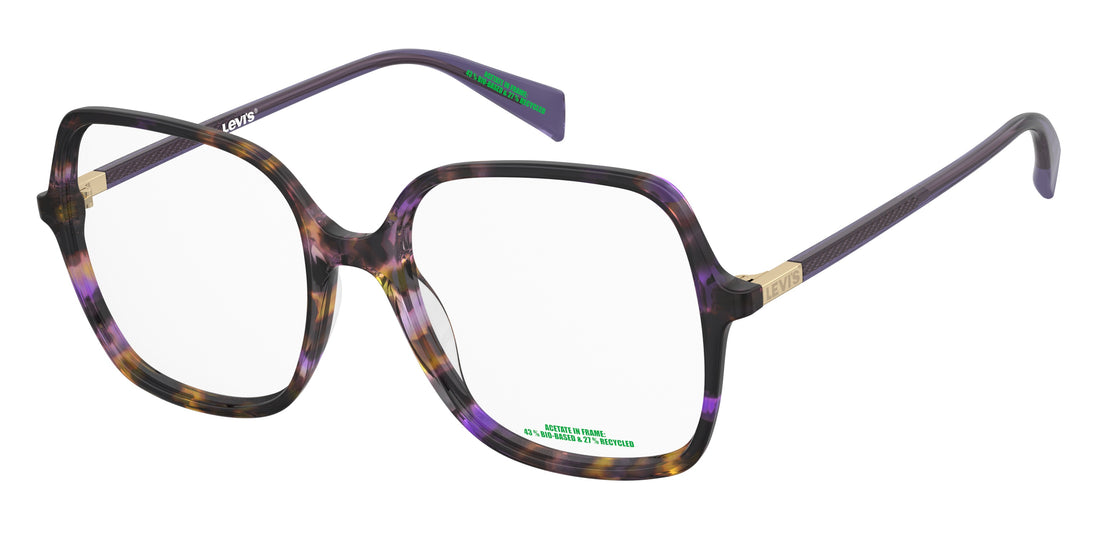 Occhiali da vista levis lv 1107 dex marron square femenino taglia 53mm - Vista principale