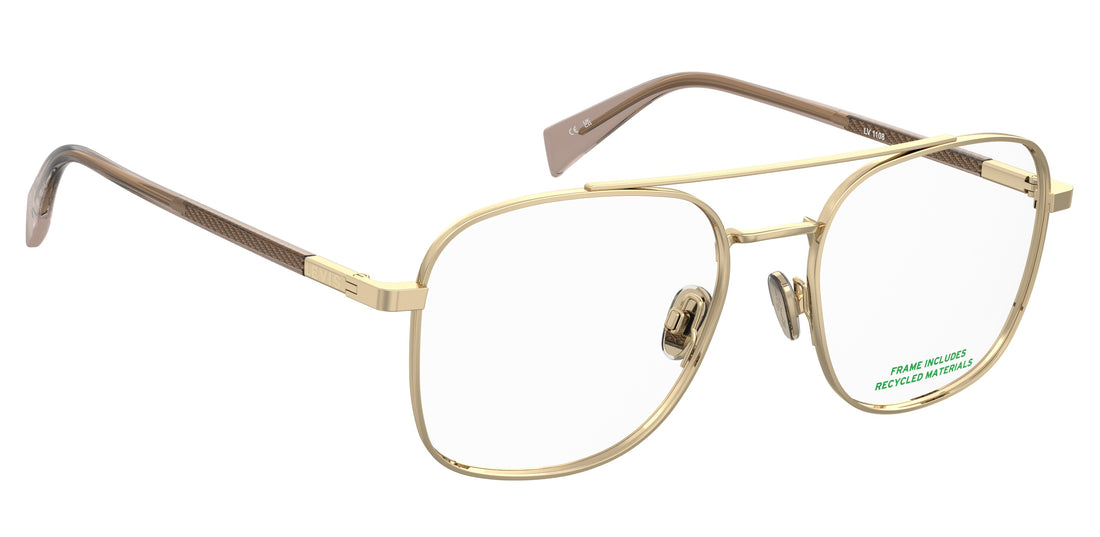 Occhiali da vista levis lv 1108 bku dorado rectangular femenino taglia 54mm - Vista dettagliata