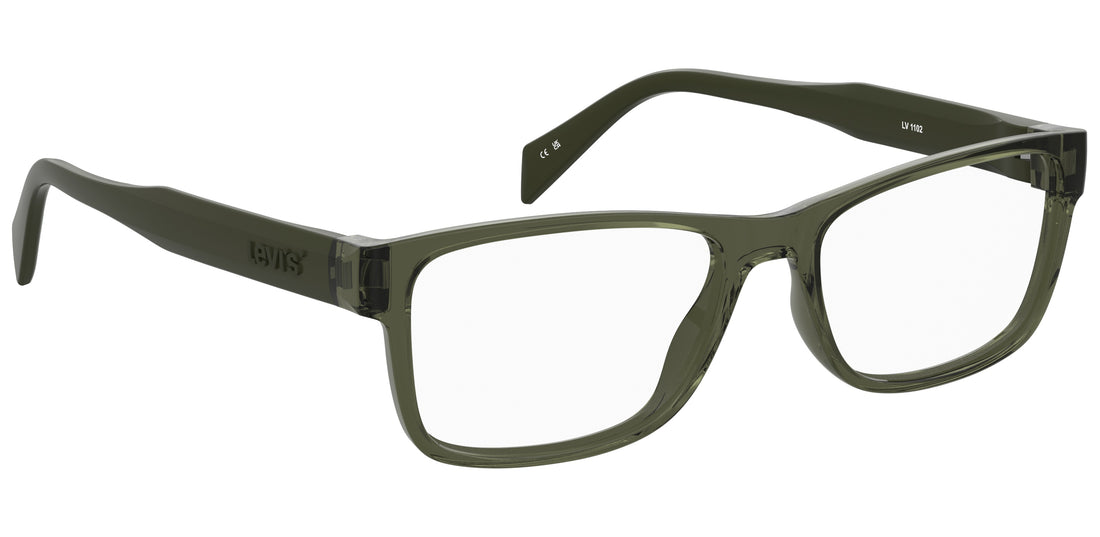 Occhiali da vista levis lv 1102 1ed verde rectangular masculino taglia 52mm - Vista dettagliata