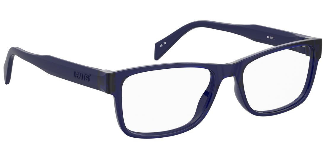 Occhiali da vista levis lv 1102 pjp azul rectangular masculino taglia 52mm - Vista dettagliata